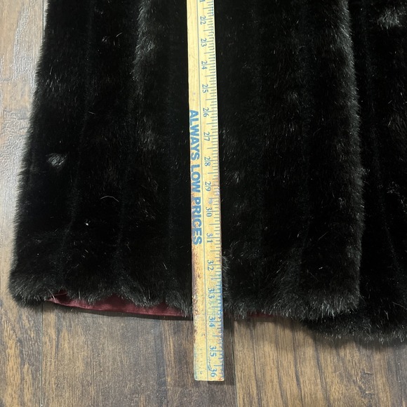 Vintage American Signature Made In USA Woman Faux Fur Coat Size 14 Dark Brown - Picture 5 of 8